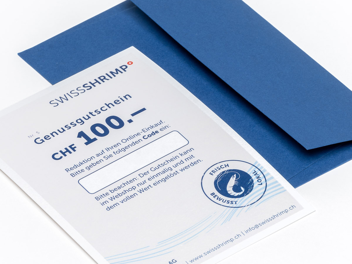 SwissShrimp bon cadeau CHF 100.00